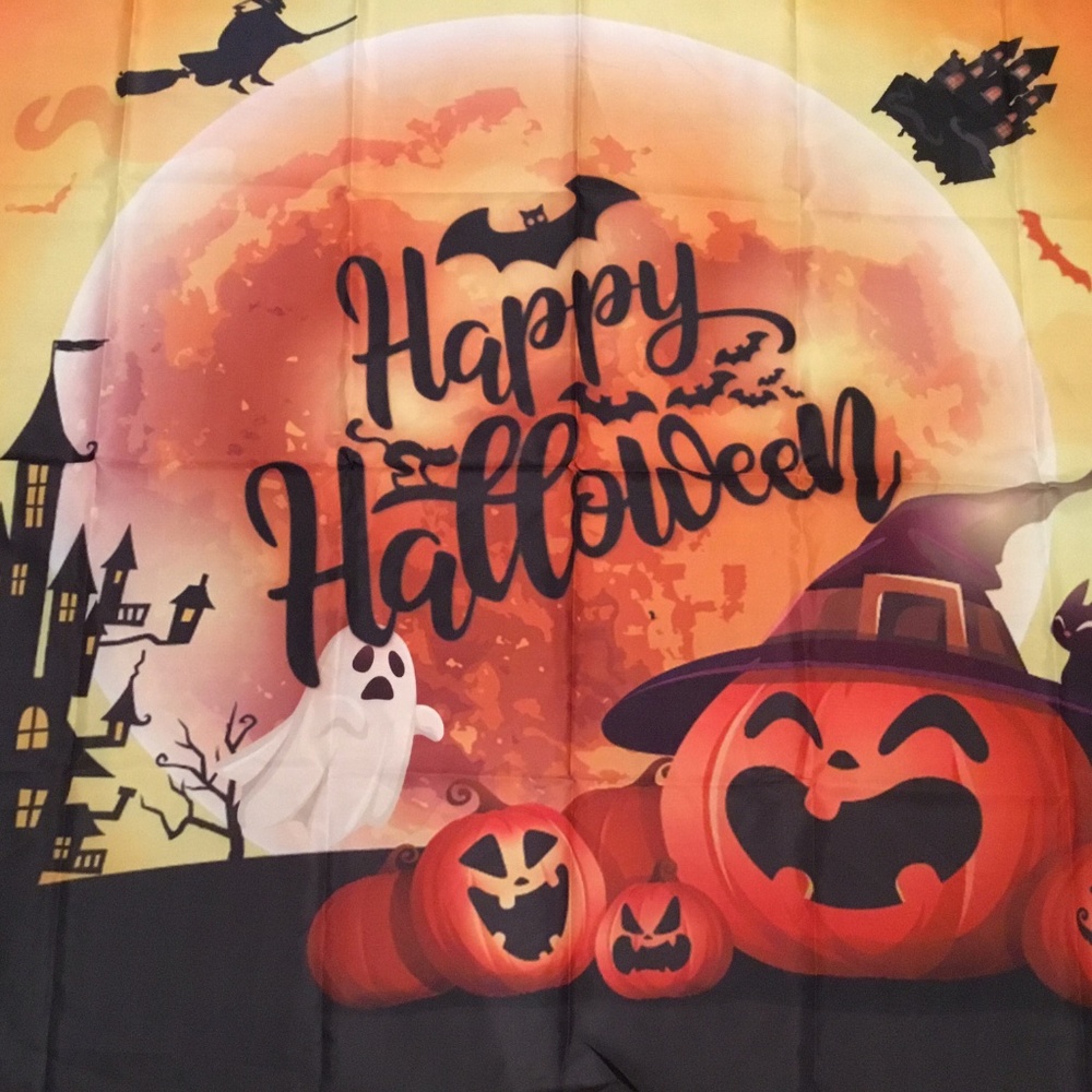 Halloween Table Party Supplies And Fabric Tapestry Photo Backdrop